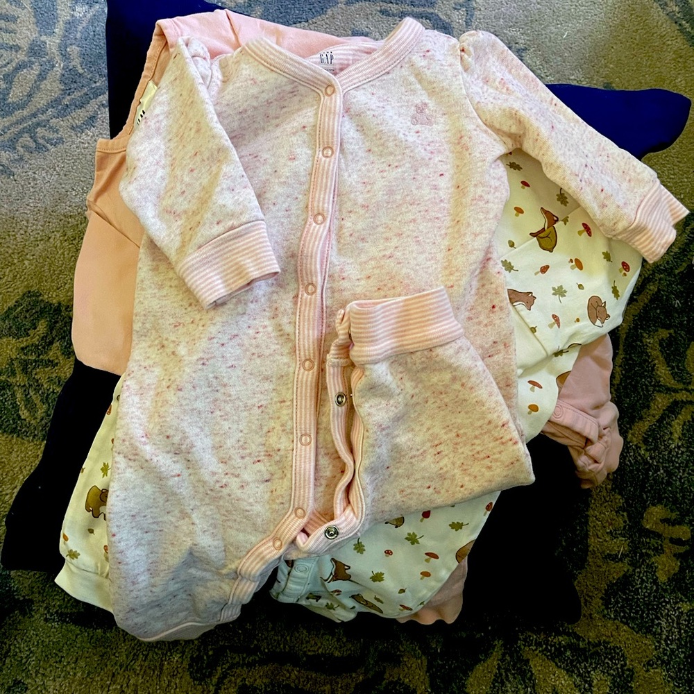 3 month old one piece/ pajamas/ jumpsuits (bundle of 5)